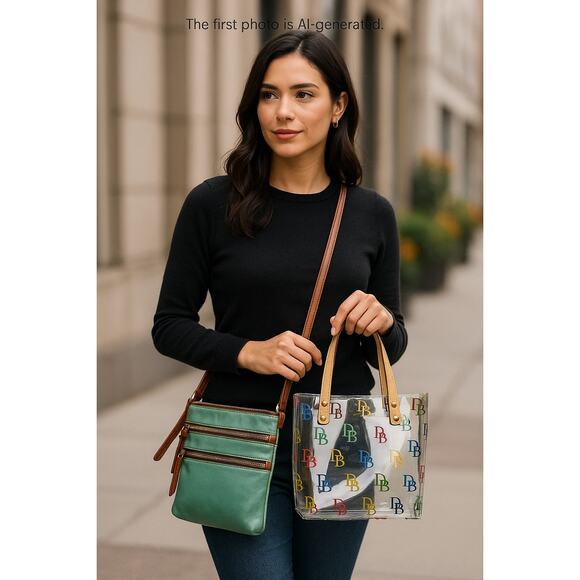 Dooney & Bourke Vintage Crossbody + Clear Mini Tote DB Bundle – Excellent sale!! - Picture 1 of 13